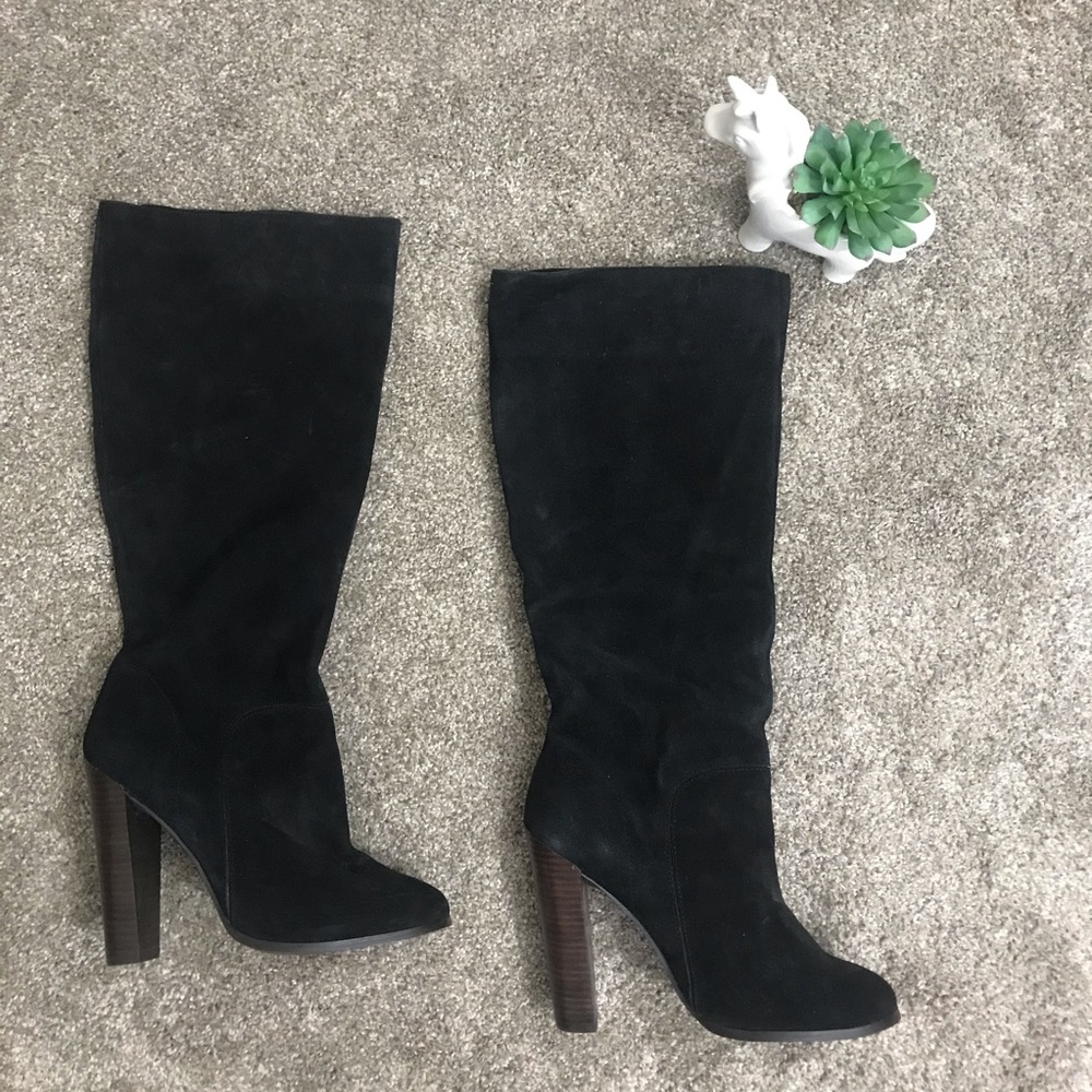 COLIN STUART NWOT suede leather tall black boots